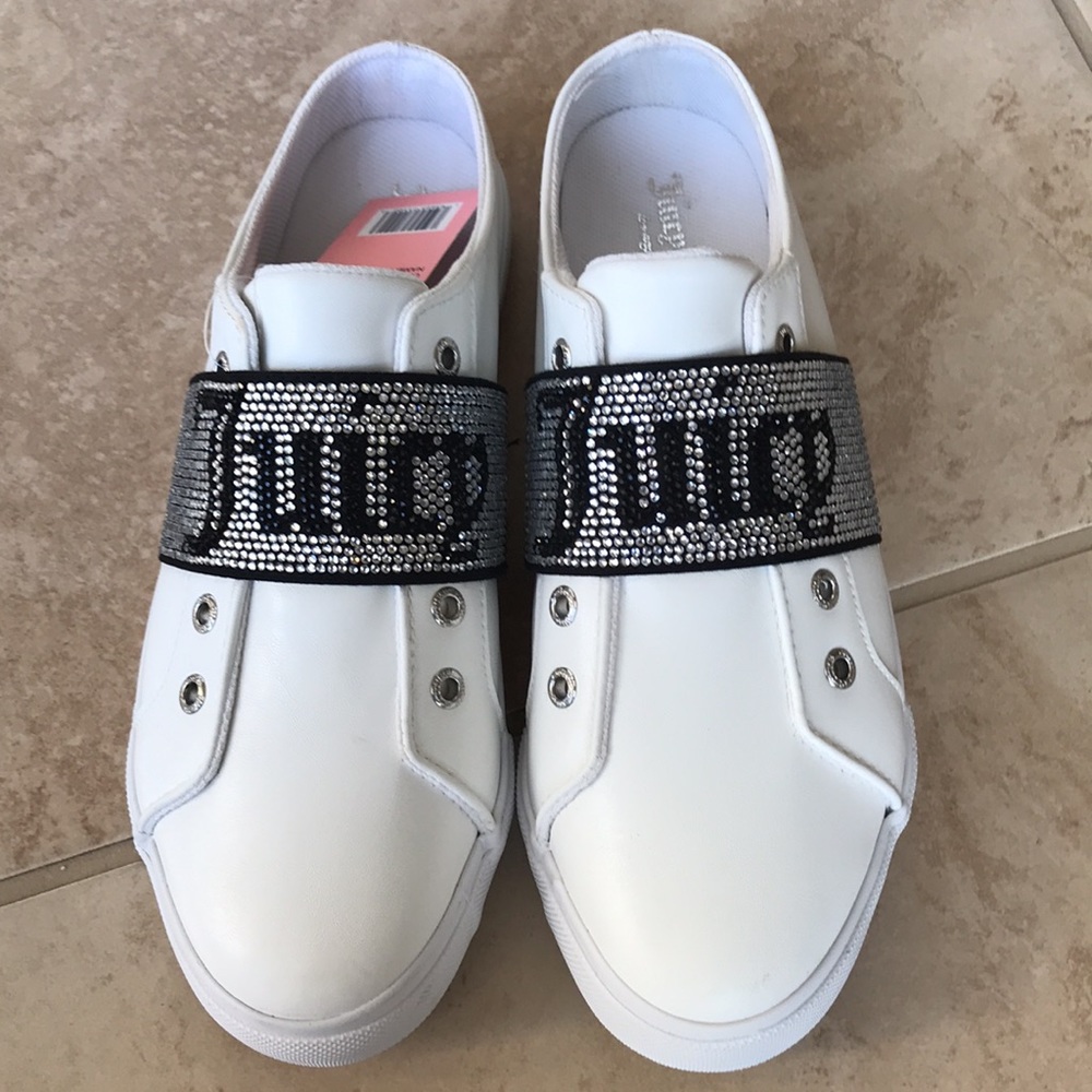 Juicy couture  white black Charliez stone sneakers